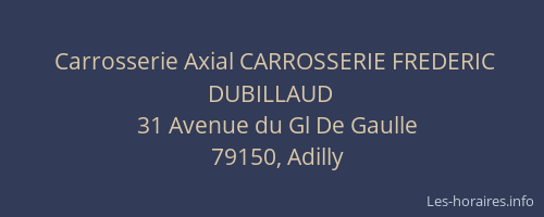 Carrosserie Axial CARROSSERIE FREDERIC DUBILLAUD