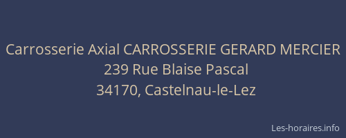 Carrosserie Axial CARROSSERIE GERARD MERCIER