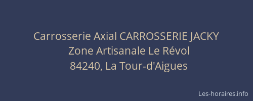 Carrosserie Axial CARROSSERIE JACKY