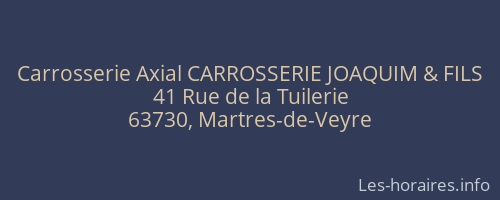 Carrosserie Axial CARROSSERIE JOAQUIM & FILS