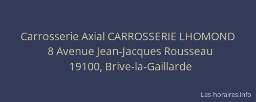 Carrosserie Axial CARROSSERIE LHOMOND