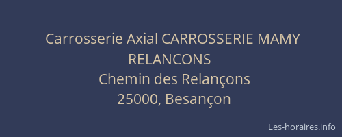 Carrosserie Axial CARROSSERIE MAMY RELANCONS