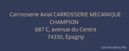 Carrosserie Axial CARROSSERIE MECANIQUE CHAMPION