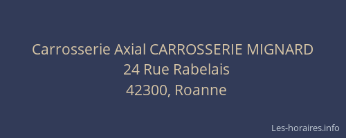 Carrosserie Axial CARROSSERIE MIGNARD