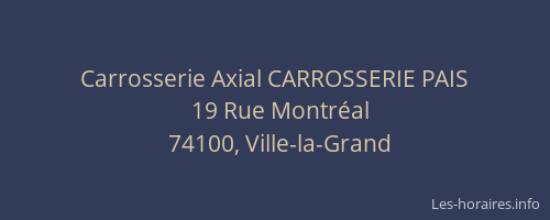 Carrosserie Axial CARROSSERIE PAIS