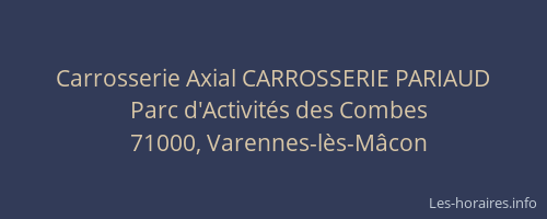 Carrosserie Axial CARROSSERIE PARIAUD