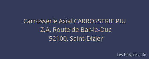 Carrosserie Axial CARROSSERIE PIU