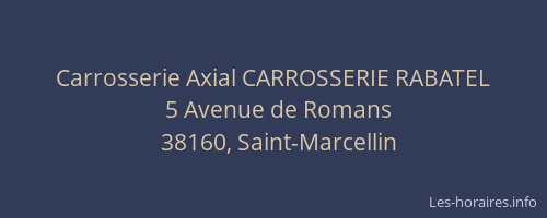 Carrosserie Axial CARROSSERIE RABATEL