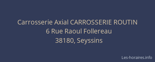Carrosserie Axial CARROSSERIE ROUTIN