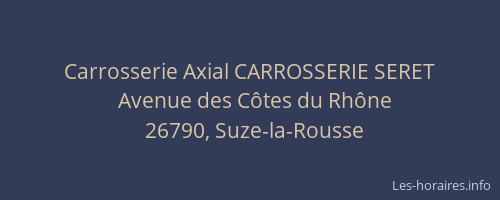 Carrosserie Axial CARROSSERIE SERET