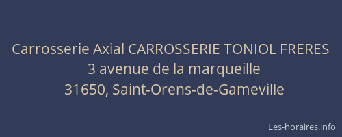 Carrosserie Axial CARROSSERIE TONIOL FRERES