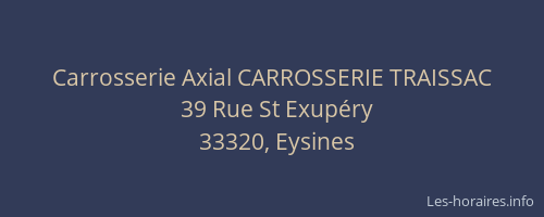 Carrosserie Axial CARROSSERIE TRAISSAC