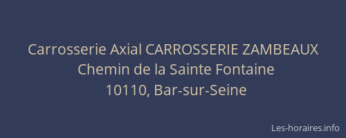 Carrosserie Axial CARROSSERIE ZAMBEAUX