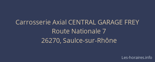 Carrosserie Axial CENTRAL GARAGE FREY