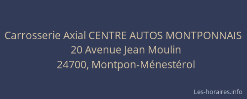 Carrosserie Axial CENTRE AUTOS MONTPONNAIS