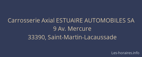 Carrosserie Axial ESTUAIRE AUTOMOBILES SA
