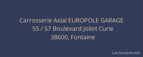 Carrosserie Axial EUROPOLE GARAGE