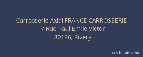 Carrosserie Axial FRANCE CARROSSERIE