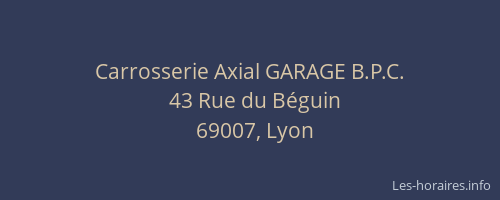 Carrosserie Axial GARAGE B.P.C.