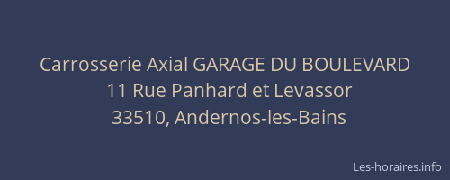 Carrosserie Axial GARAGE DU BOULEVARD