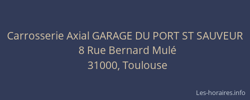 Carrosserie Axial GARAGE DU PORT ST SAUVEUR