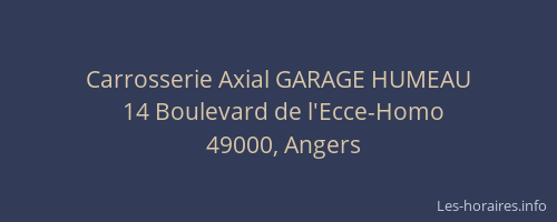 Carrosserie Axial GARAGE HUMEAU