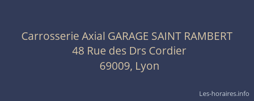 Carrosserie Axial GARAGE SAINT RAMBERT