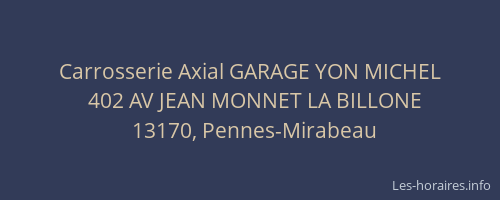Carrosserie Axial GARAGE YON MICHEL