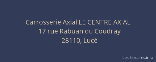 Carrosserie Axial LE CENTRE AXIAL