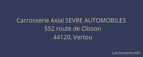 Carrosserie Axial SEVRE AUTOMOBILES