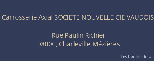 Carrosserie Axial SOCIETE NOUVELLE CIE VAUDOIS