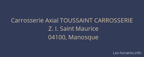 Carrosserie Axial TOUSSAINT CARROSSERIE