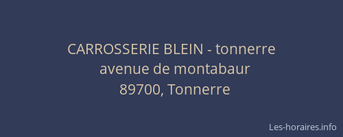 CARROSSERIE BLEIN - tonnerre