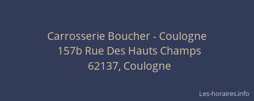 Carrosserie Boucher - Coulogne
