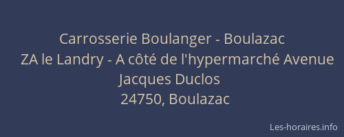 Carrosserie Boulanger - Boulazac