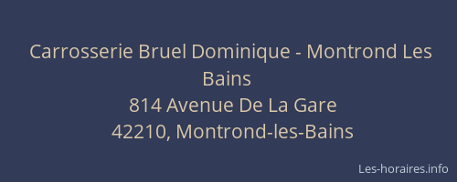Carrosserie Bruel Dominique - Montrond Les Bains