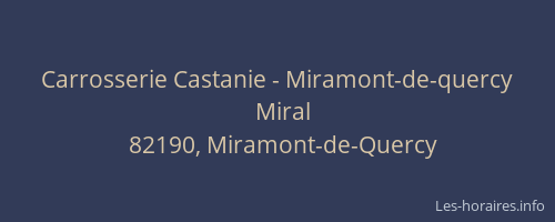 Carrosserie Castanie - Miramont-de-quercy