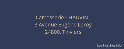 Carrosserie CHAUVIN