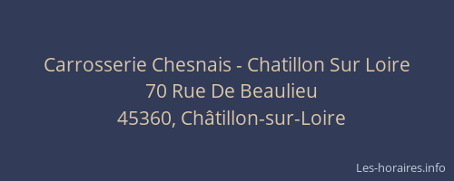 Carrosserie Chesnais - Chatillon Sur Loire