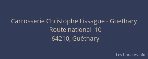 Carrosserie Christophe Lissague - Guethary