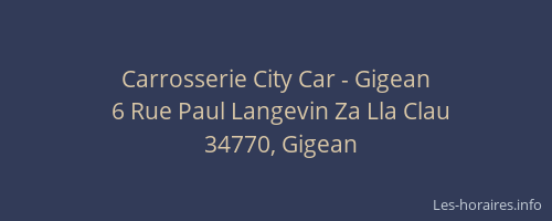 Carrosserie City Car - Gigean