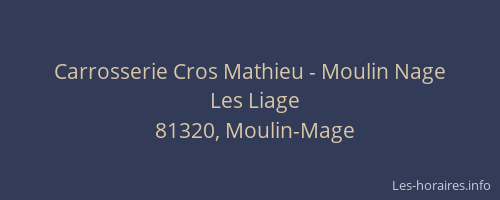 Carrosserie Cros Mathieu - Moulin Nage