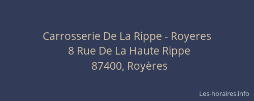 Carrosserie De La Rippe - Royeres