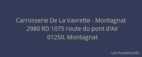 Carrosserie De La Vavrette - Montagnat