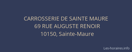 CARROSSERIE DE SAINTE MAURE