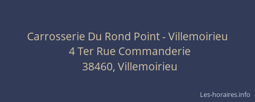 Carrosserie Du Rond Point - Villemoirieu