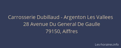 Carrosserie Dubillaud - Argenton Les Vallees
