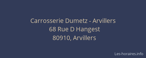 Carrosserie Dumetz - Arvillers