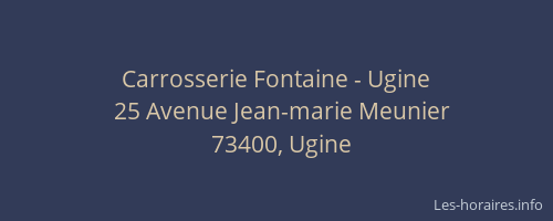Carrosserie Fontaine - Ugine