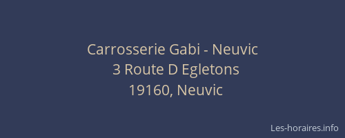 Carrosserie Gabi - Neuvic
